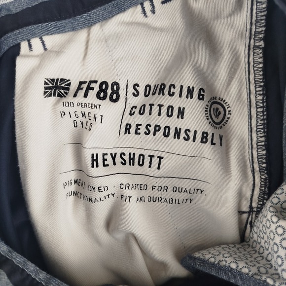 Fat Face Straight Leg Chino Pants Pigment Dyed Navy Blue Men's 32x30 Trouser - Picture 3 of 16